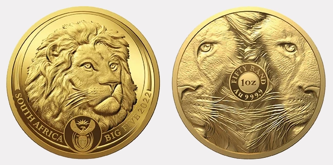 50 rand gold lion