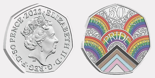 50 pence 50 years of Pride UK